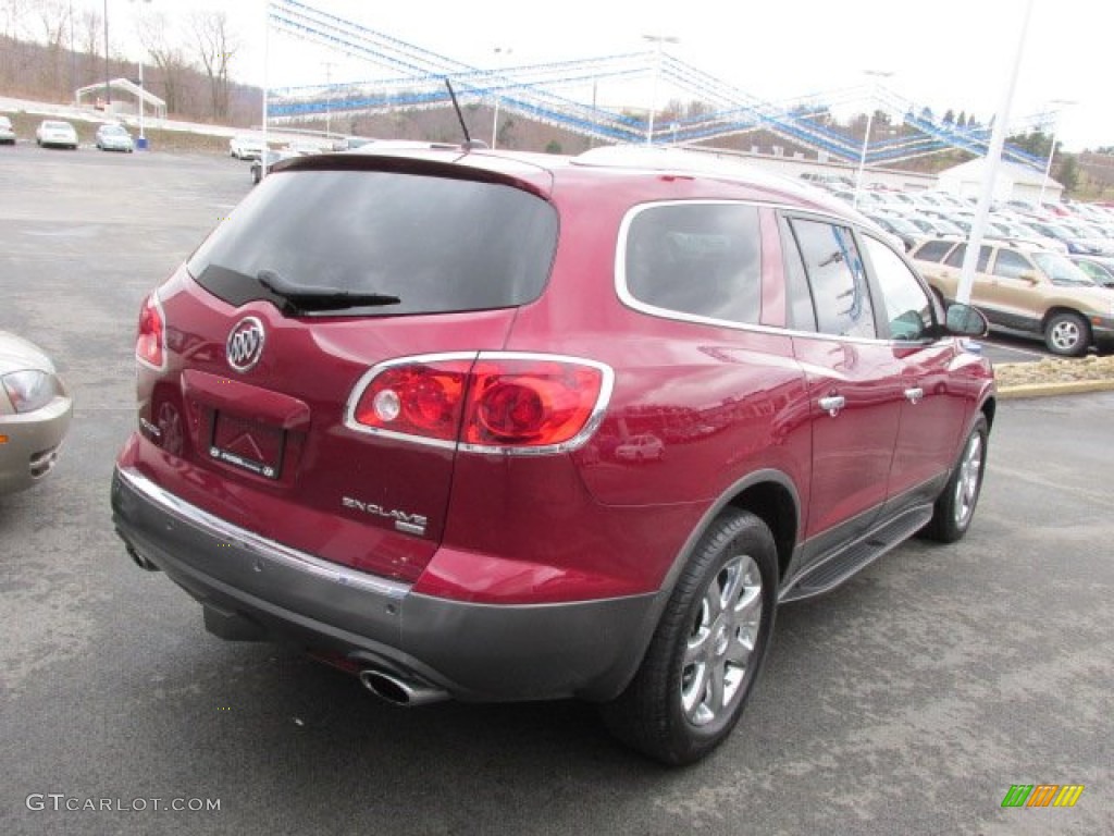 2008 Enclave CXL AWD - Red Jewel / Titanium/Dark Titanium photo #7