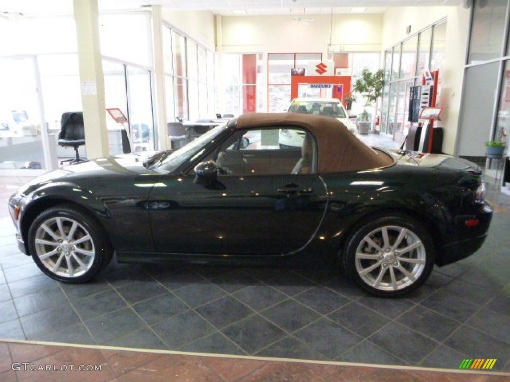 2008 MX-5 Miata Grand Touring Roadster - Highland Green / Saddle Brown photo #10