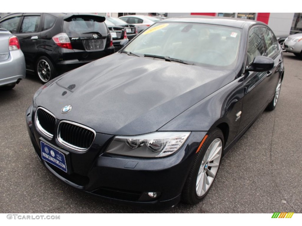 2009 3 Series 328xi Sedan - Monaco Blue Metallic / Beige photo #1