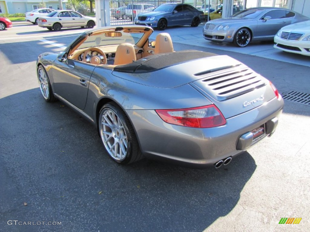 2008 911 Carrera S Cabriolet - Meteor Grey Metallic / Natural Brown photo #12