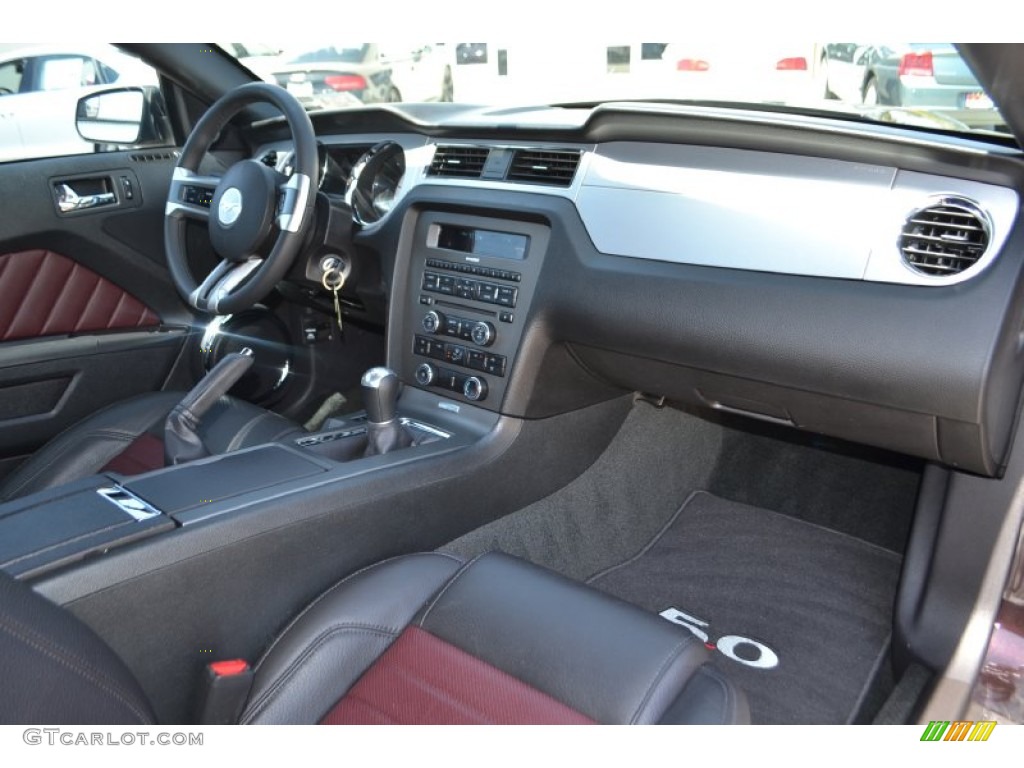 2012 Ford Mustang GT Premium Coupe Lava Red/Charcoal Black Dashboard Photo #79046852