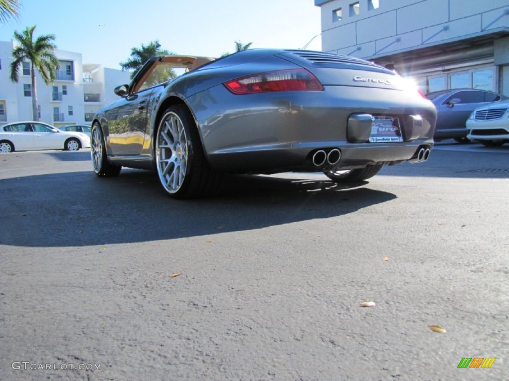 2008 911 Carrera S Cabriolet - Meteor Grey Metallic / Natural Brown photo #14