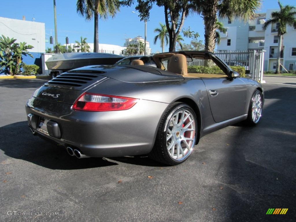 2008 911 Carrera S Cabriolet - Meteor Grey Metallic / Natural Brown photo #19