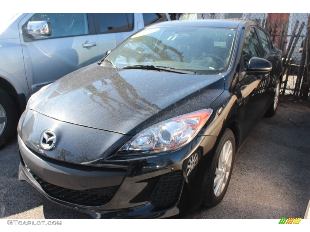 Black Mica 2012 Mazda MAZDA3 i Touring 4 Door Exterior Photo #79047682