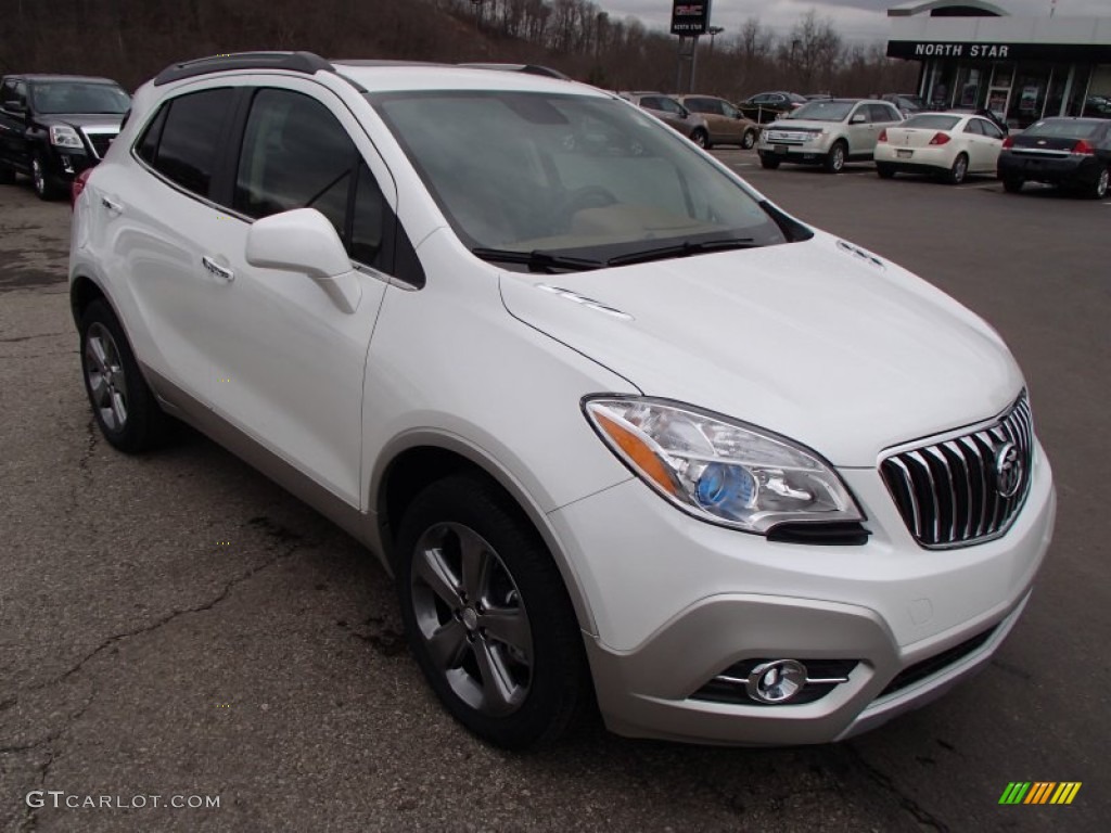 White Pearl Tricoat 2013 Buick Encore Leather AWD Exterior Photo #79048006