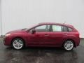 Camellia Red Pearl 2012 Subaru Impreza 2.0i Limited 5 Door Exterior