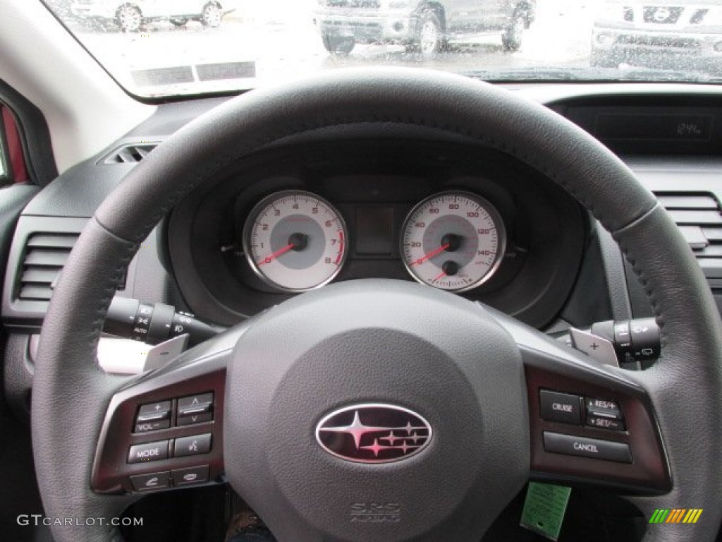 2012 Subaru Impreza 2.0i Limited 5 Door Black Steering Wheel Photo #79050934