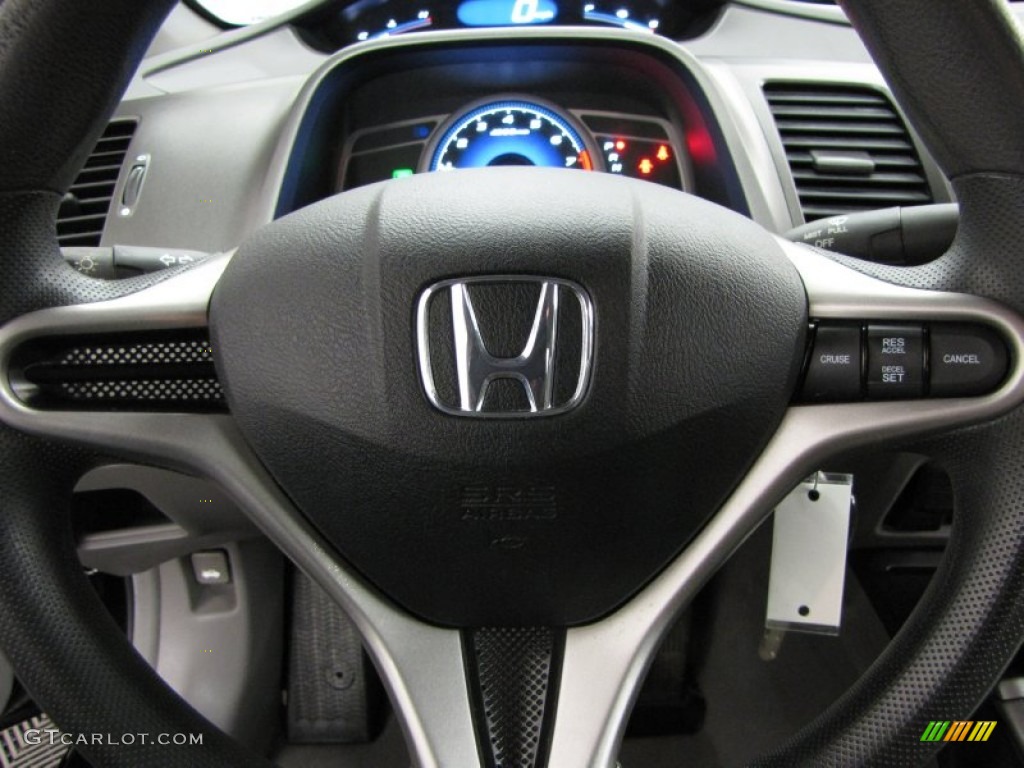 2010 Civic LX Coupe - Crystal Black Pearl / Black photo #12