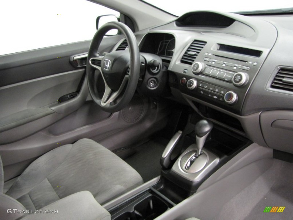 2010 Civic LX Coupe - Crystal Black Pearl / Black photo #17