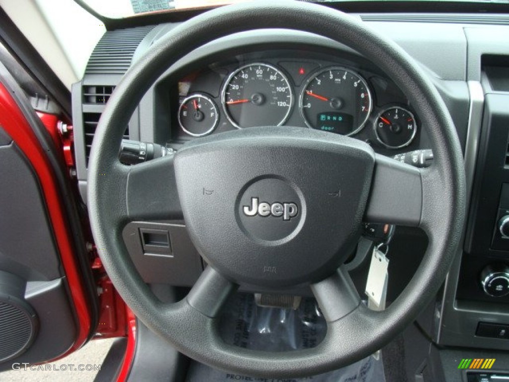 2010 Jeep Liberty Sport 4x4 Dark Slate Gray Steering Wheel Photo #79052605