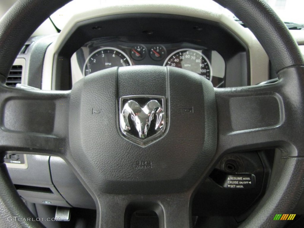 2010 Ram 1500 ST Quad Cab 4x4 - Brilliant Black Crystal Pearl / Dark Slate/Medium Graystone photo #15