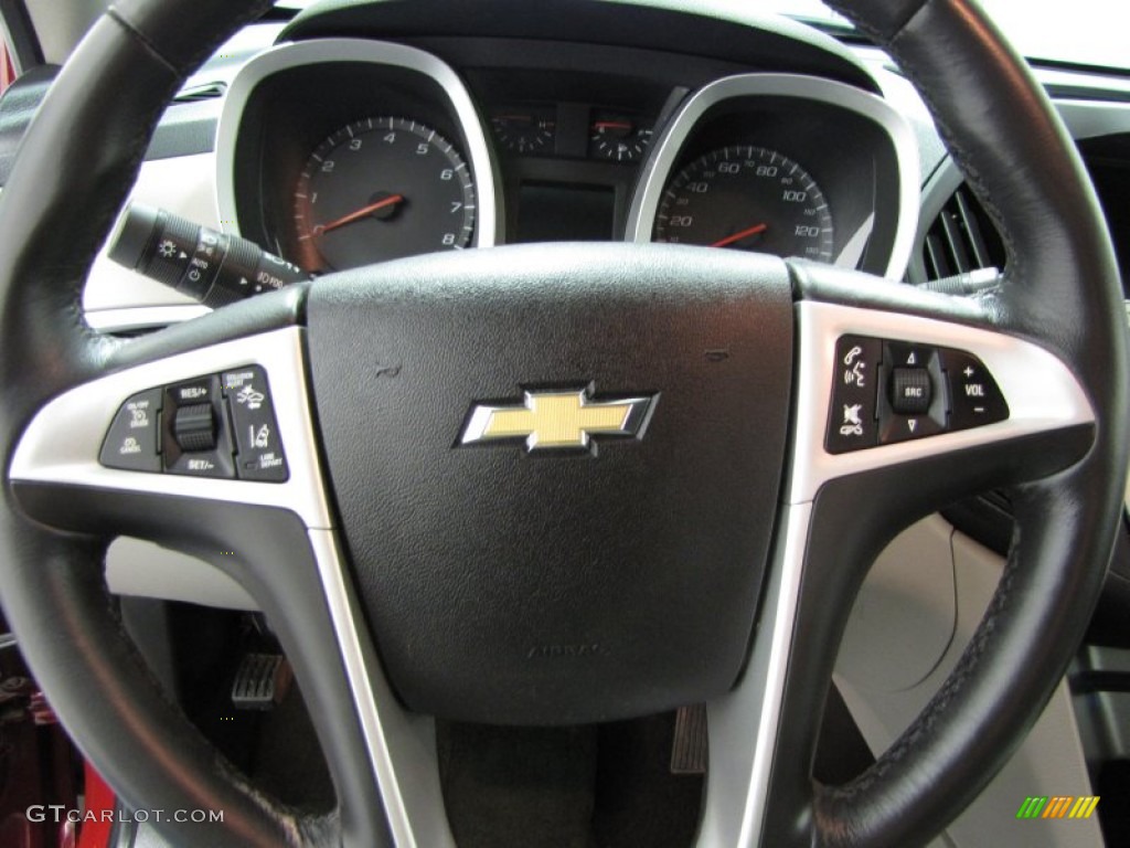 2012 Chevrolet Equinox LTZ AWD Light Titanium/Jet Black Steering Wheel Photo #79055446