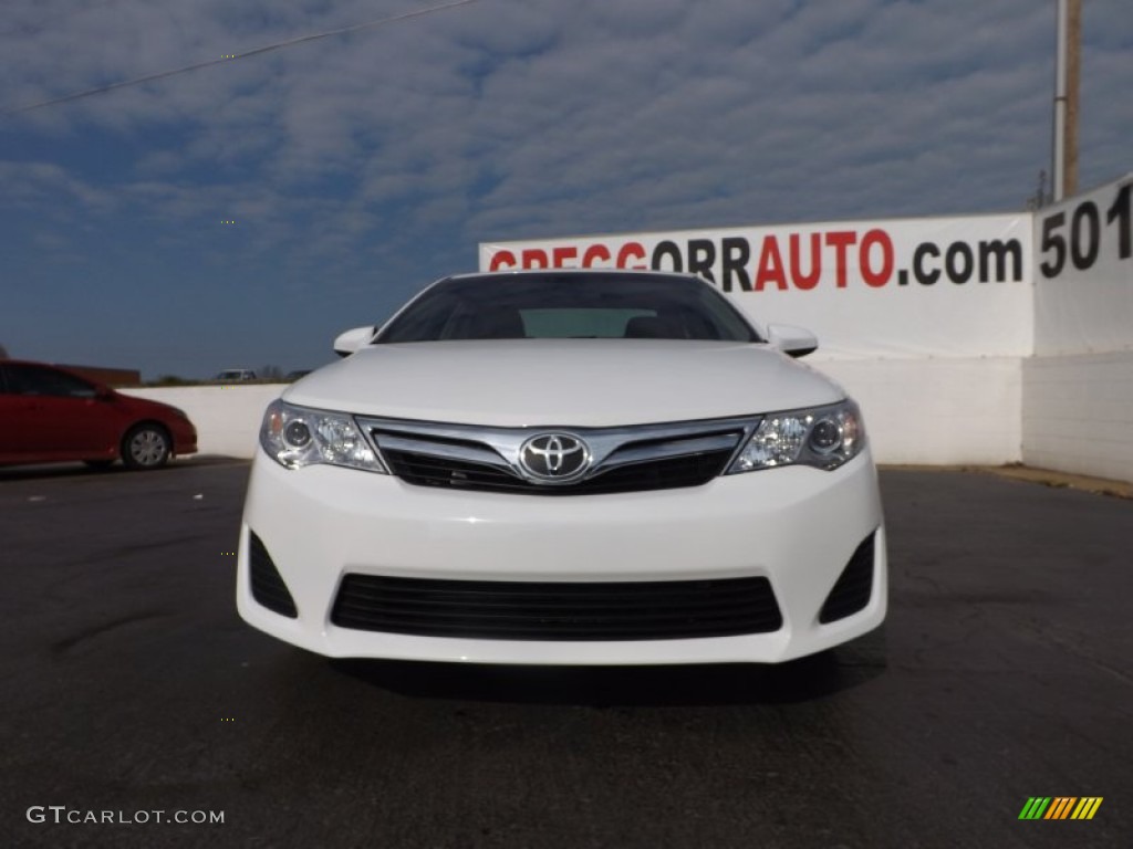 2013 Camry LE - Super White / Ivory photo #2
