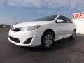 2013 Super White Toyota Camry LE  photo #3