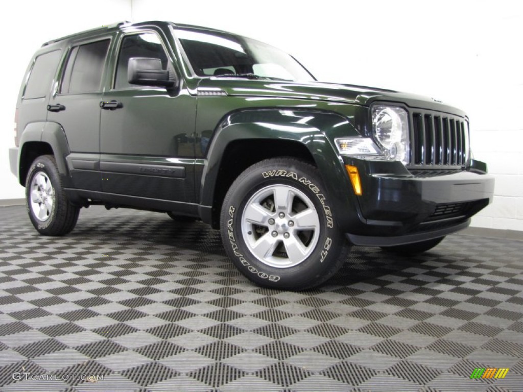 2010 Liberty Sport 4x4 - Natural Green Pearl / Dark Slate Gray photo #1