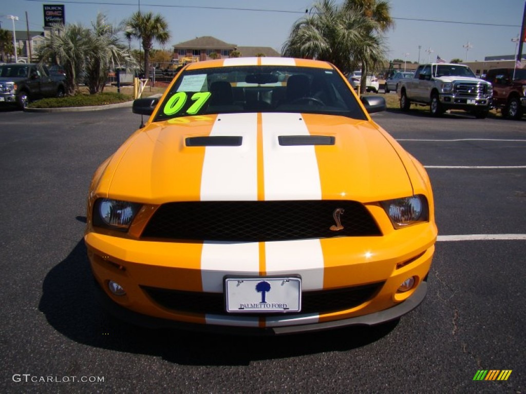 2007 Mustang Shelby GT500 Coupe - Grabber Orange / Black Leather photo #3