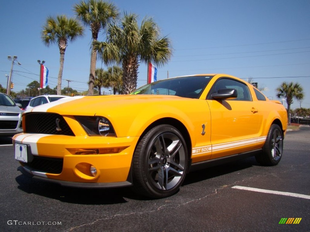 2007 Mustang Shelby GT500 Coupe - Grabber Orange / Black Leather photo #4