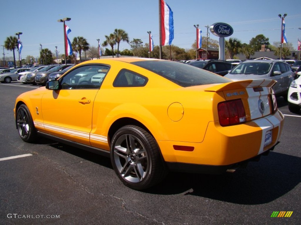 2007 Mustang Shelby GT500 Coupe - Grabber Orange / Black Leather photo #6