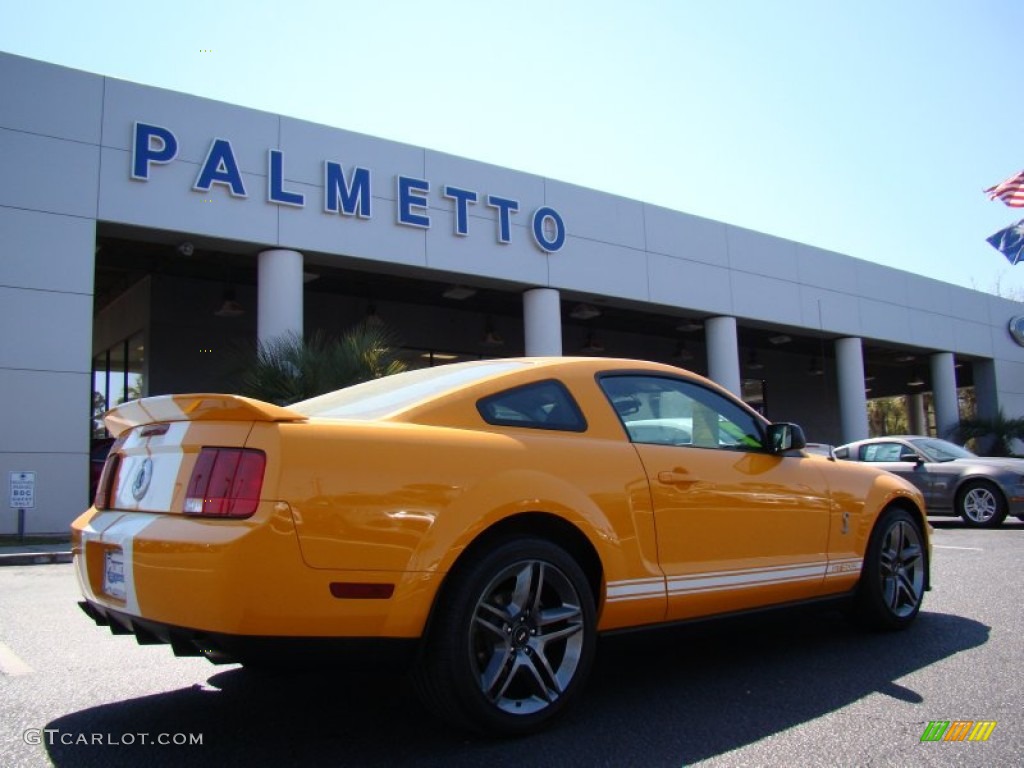 2007 Mustang Shelby GT500 Coupe - Grabber Orange / Black Leather photo #8