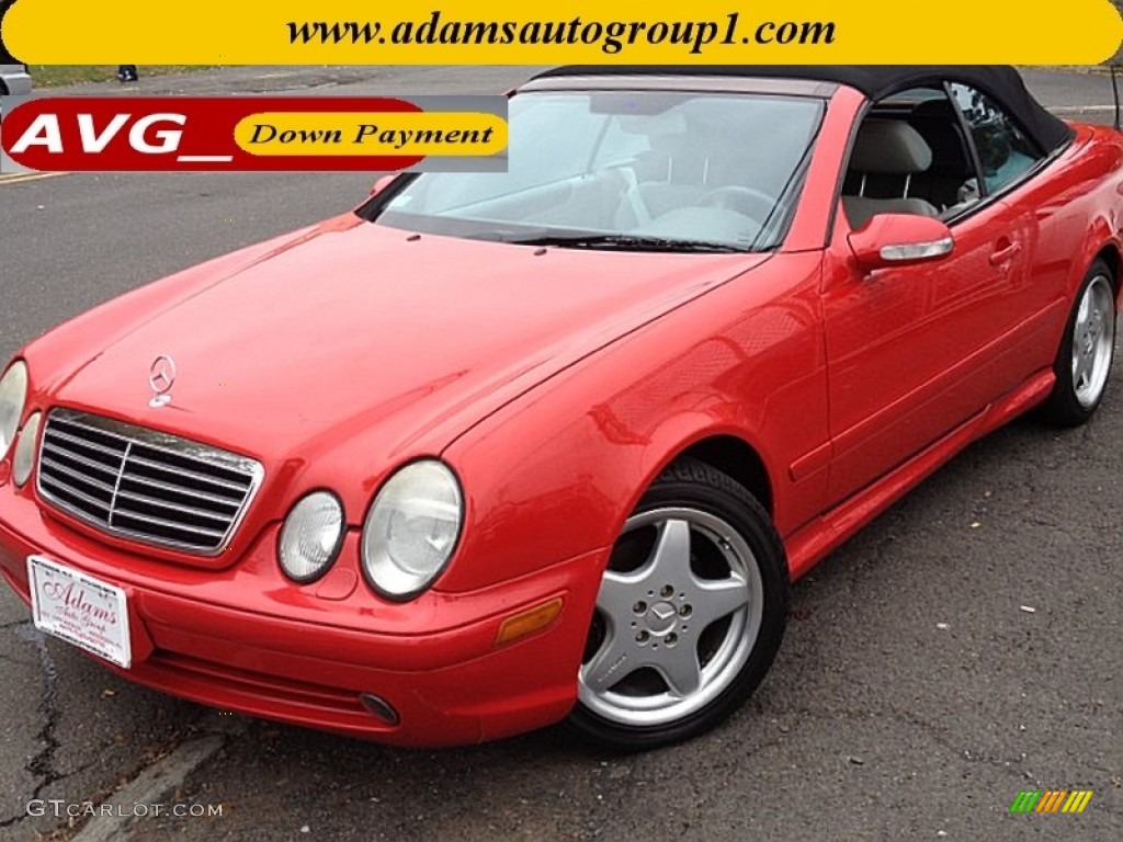 2000 CLK 430 Cabriolet - Magma Red / Charcoal photo #1