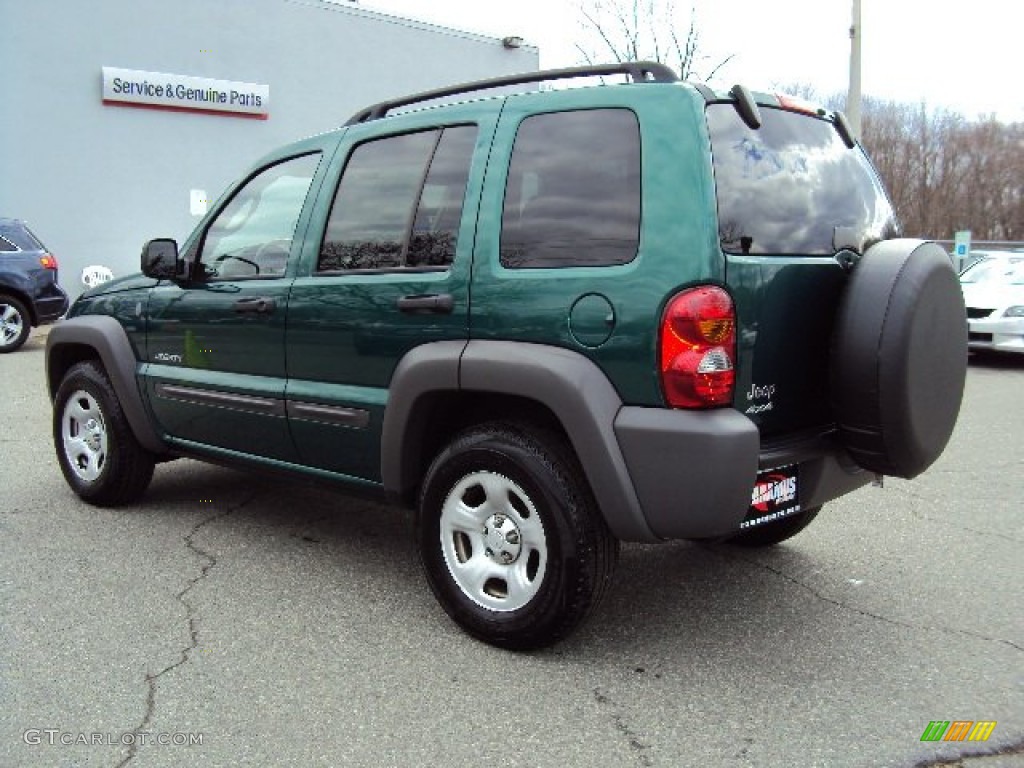 2004 Liberty Sport 4x4 - Cactus Green Pearl / Dark Slate Gray photo #9