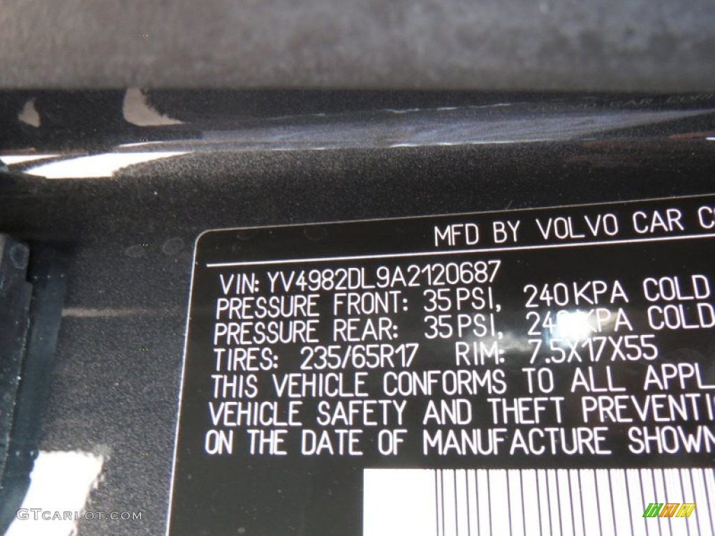 2010 XC60 3.2 - Savile Grey Metallic / Anthracite photo #14