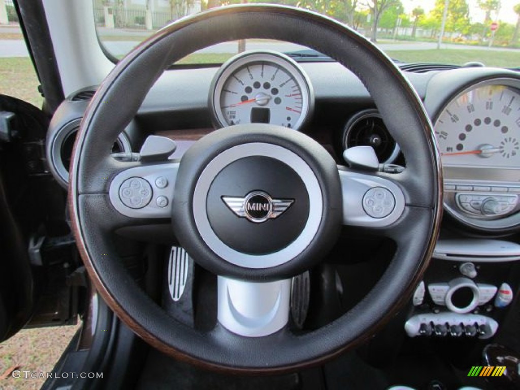 2009 Mini Cooper S Clubman Black/Grey Steering Wheel Photo #79063064