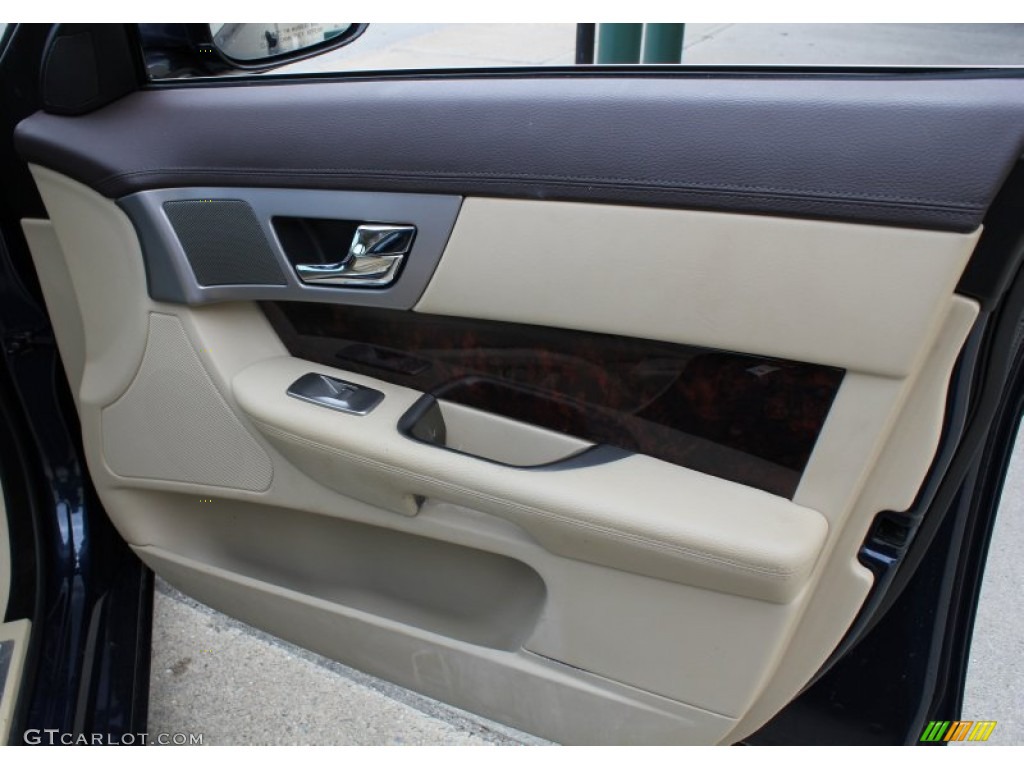 2011 Jaguar XF Sport Sedan Barley Beige/Truffle Brown Door Panel Photo #79063078
