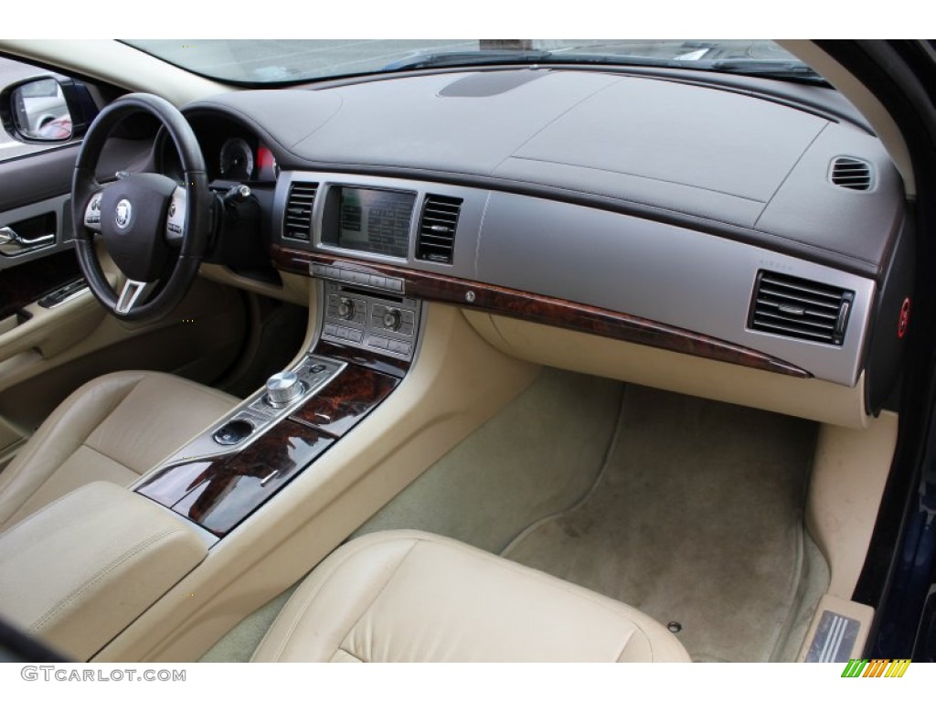 2011 Jaguar XF Sport Sedan Barley Beige/Truffle Brown Dashboard Photo #79063119