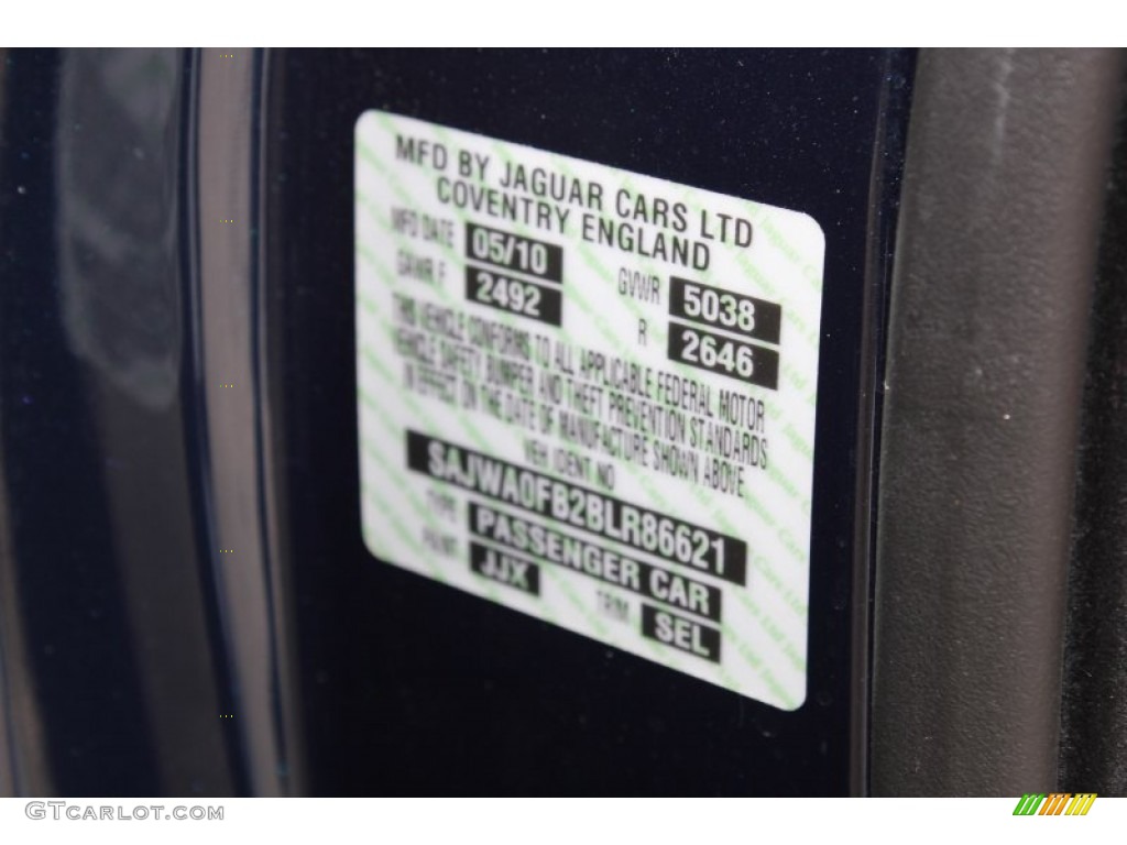 2011 XF Color Code JJX for Indigo Blue Metallic Photo #79063525