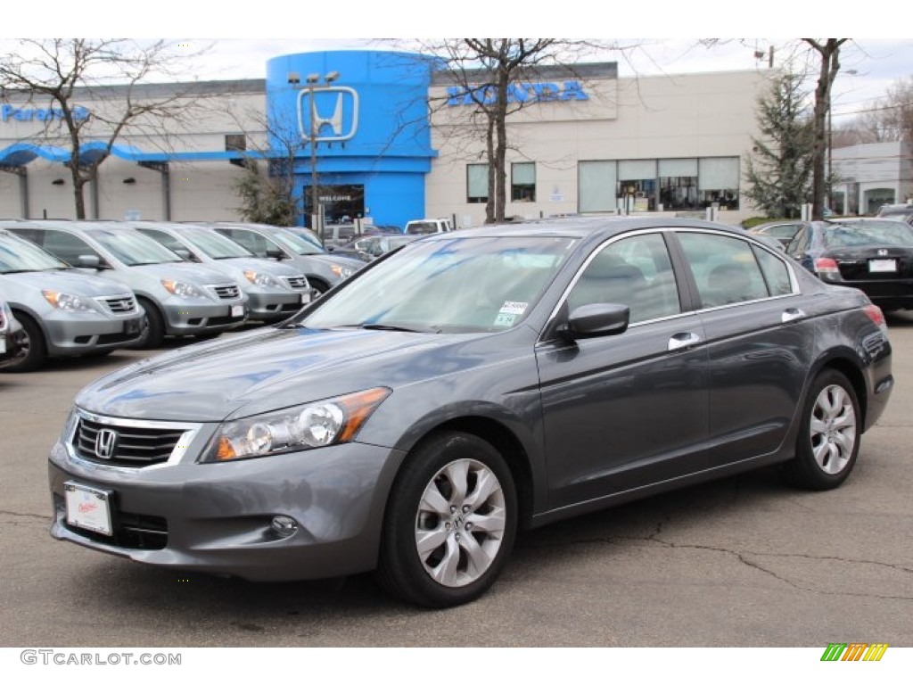 2010 Accord EX-L V6 Sedan - Polished Metal Metallic / Black photo #1