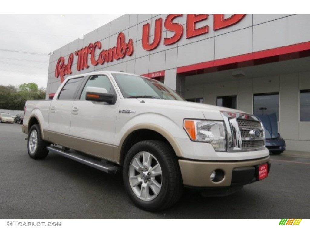 2011 F150 Lariat SuperCrew - Oxford White / Pale Adobe photo #1