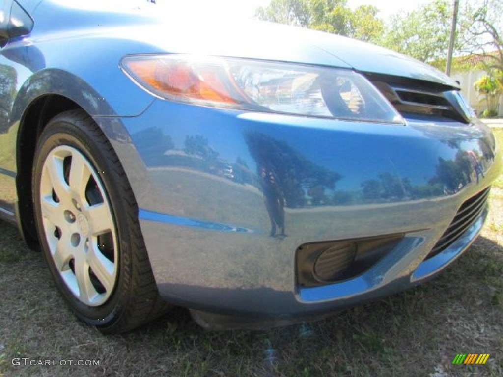 2007 Civic LX Coupe - Atomic Blue Metallic / Gray photo #57