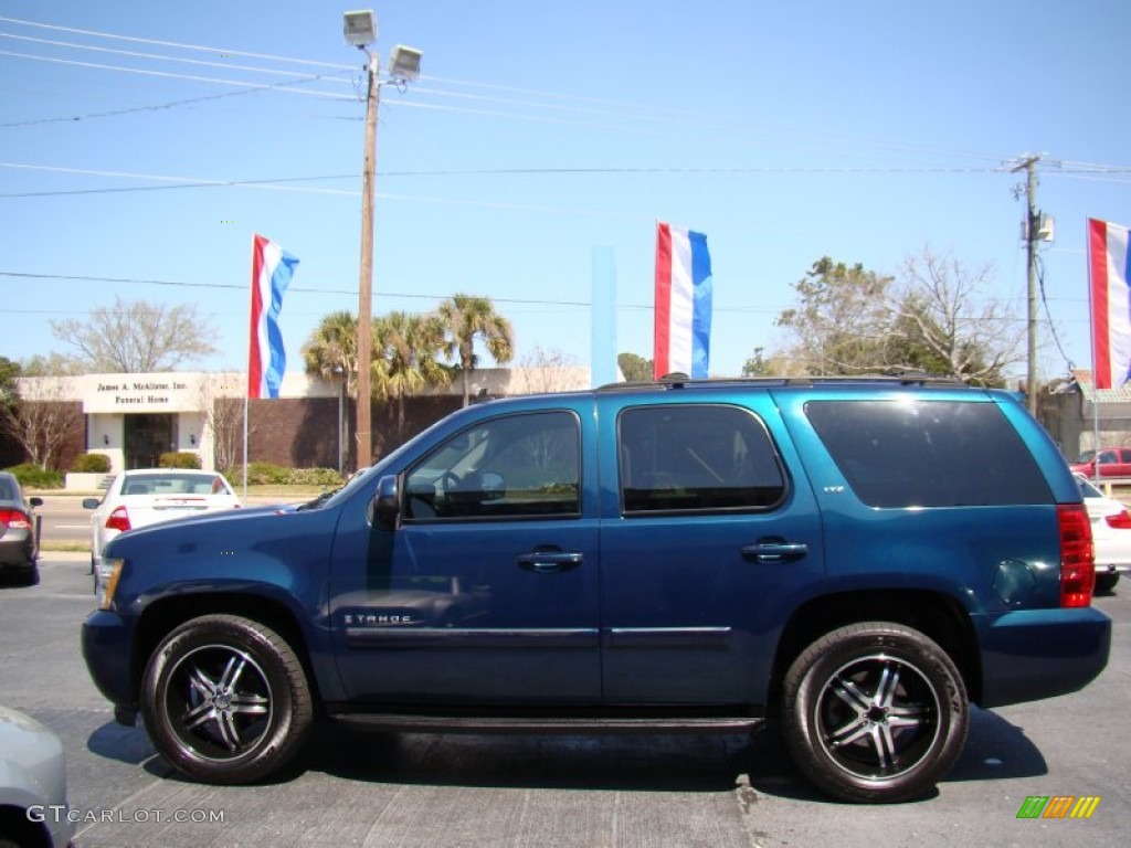 2007 Tahoe LTZ - Bermuda Blue Metallic / Ebony photo #5