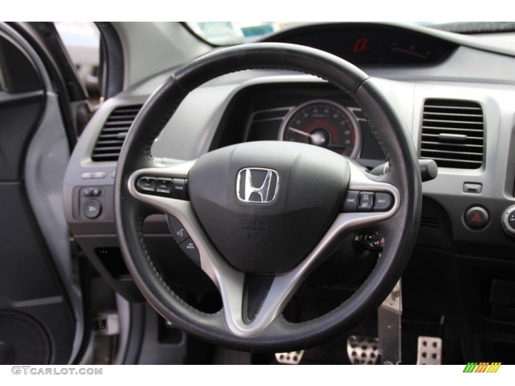 2006 Honda Civic Si Coupe Black Steering Wheel Photo #79070165