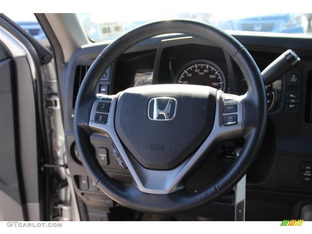 2011 Honda Ridgeline RTL Gray Steering Wheel Photo #79071097