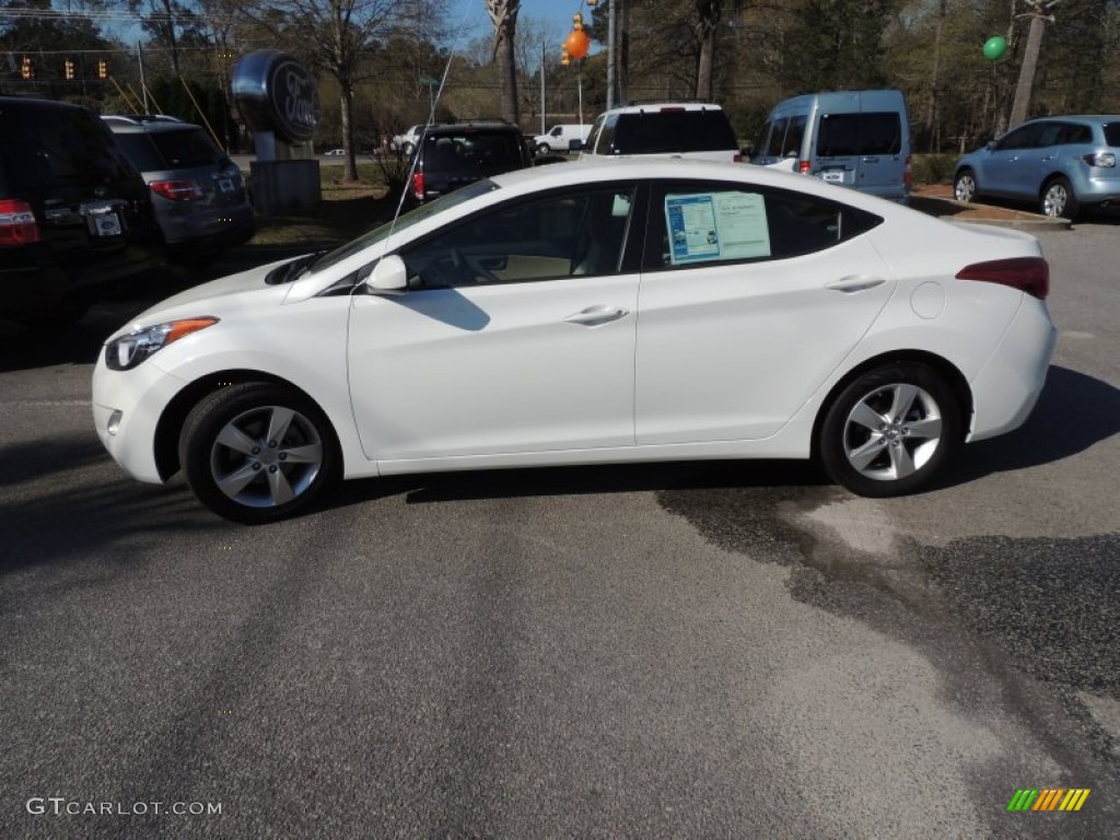 2012 Elantra GLS - Shimmering White / Beige photo #2