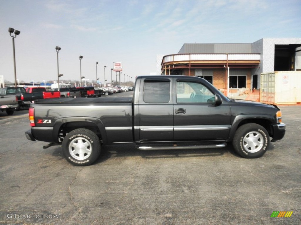 2004 Sierra 1500 SLE Extended Cab 4x4 - Onyx Black / Dark Pewter photo #1