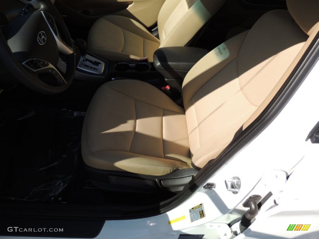 2012 Elantra GLS - Shimmering White / Beige photo #4