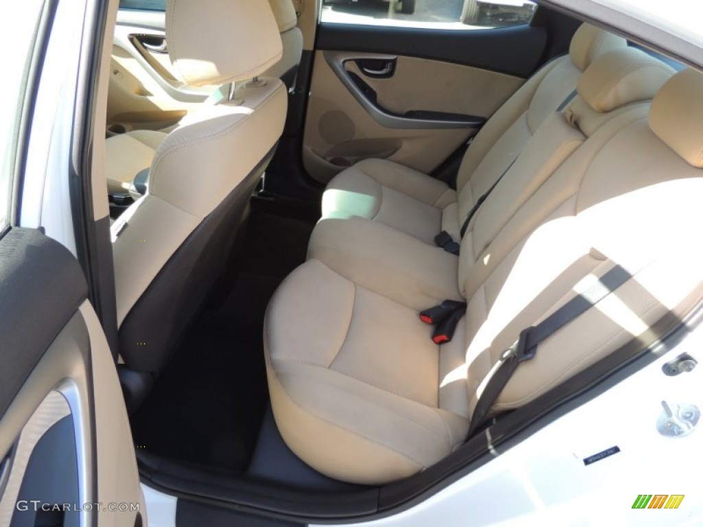 2012 Elantra GLS - Shimmering White / Beige photo #6