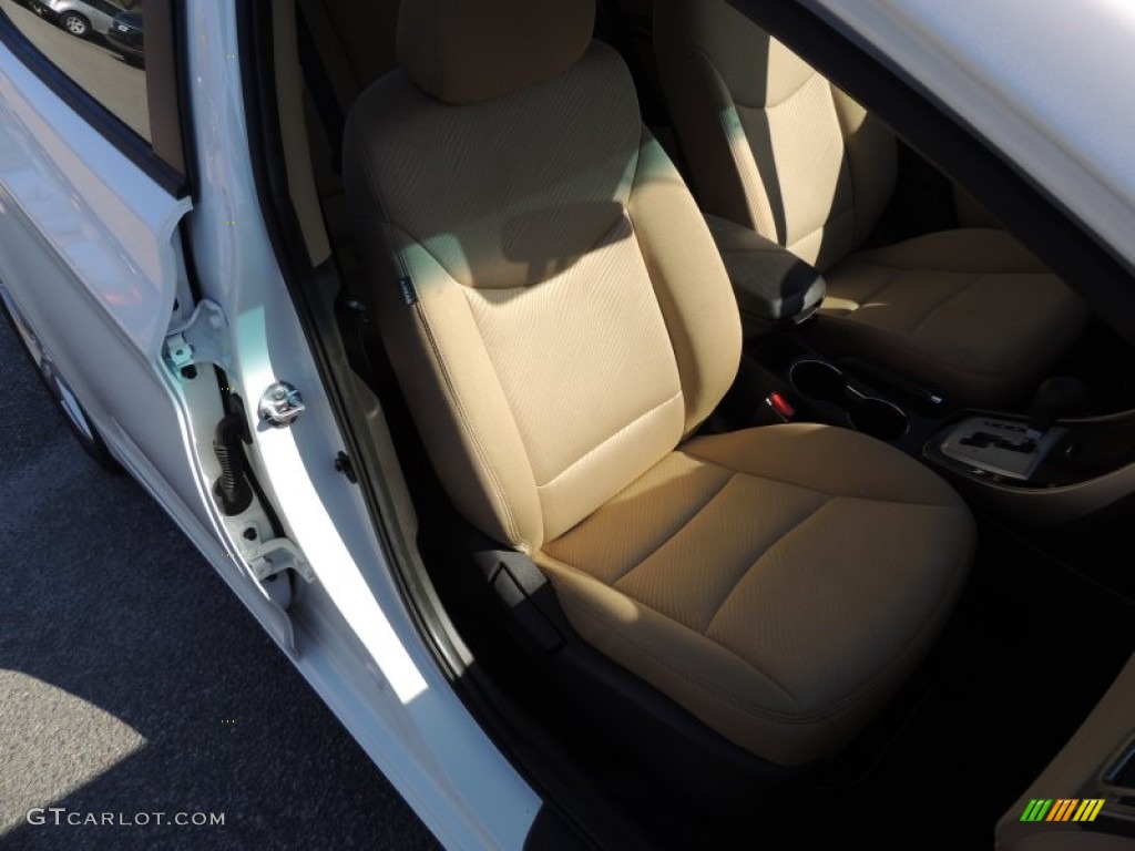 2012 Elantra GLS - Shimmering White / Beige photo #8