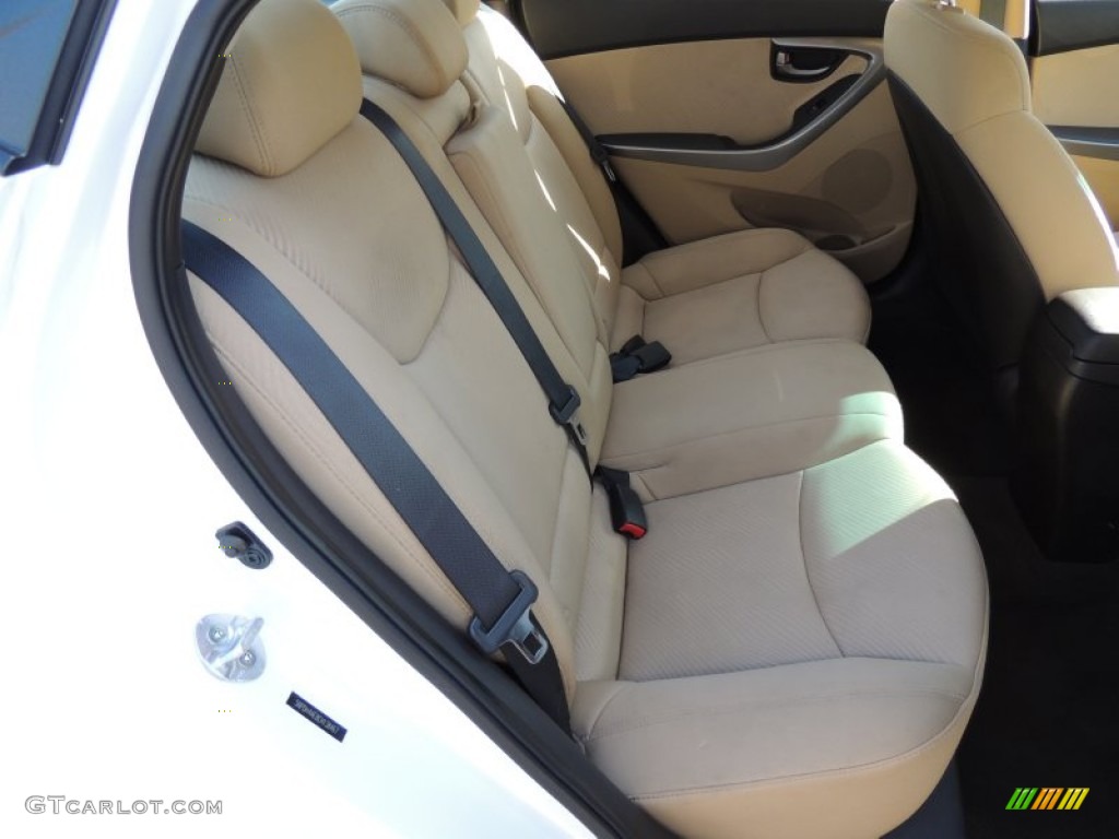 2012 Elantra GLS - Shimmering White / Beige photo #10