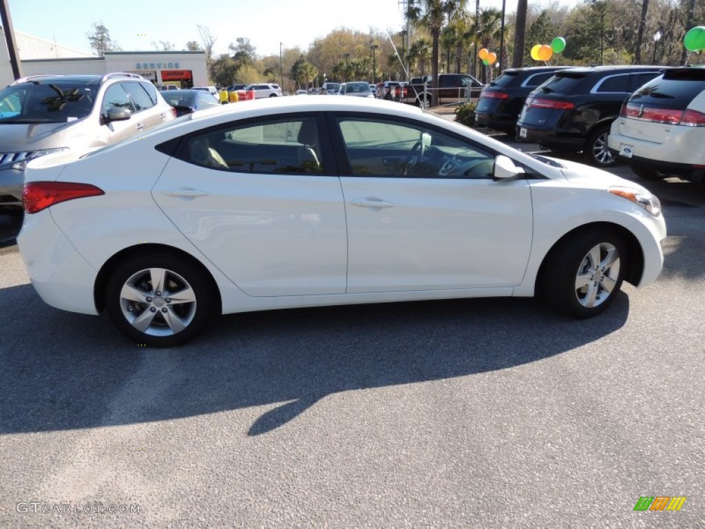 2012 Elantra GLS - Shimmering White / Beige photo #12