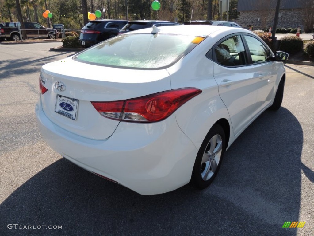 2012 Elantra GLS - Shimmering White / Beige photo #13