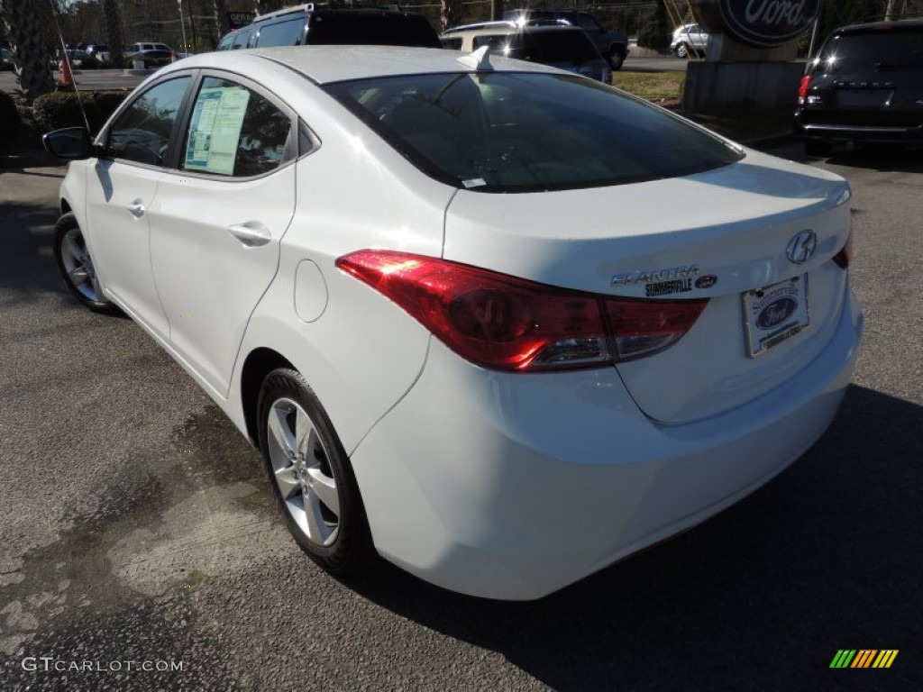 2012 Elantra GLS - Shimmering White / Beige photo #15