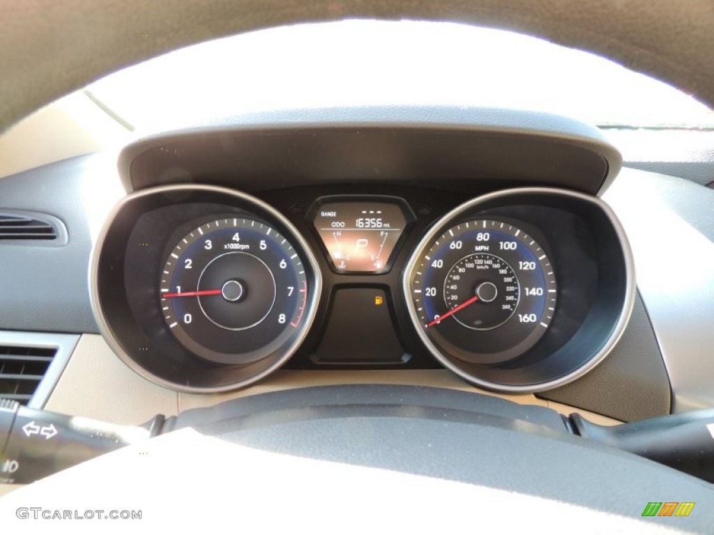 2012 Elantra GLS - Shimmering White / Beige photo #22
