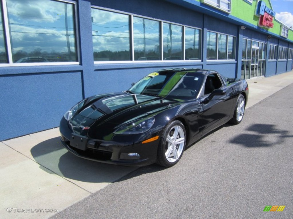 2008 Corvette Coupe - Black / Ebony photo #1