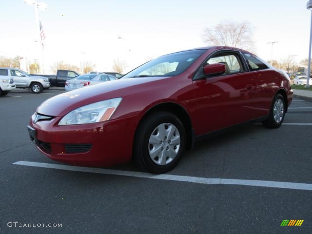 2004 Accord LX Coupe - San Marino Red Pearl / Ivory photo #3