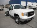 Summit White 2013 GMC Sierra 3500HD Regular Cab 4x4 Chassis Exterior