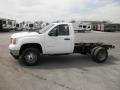 2013 Summit White GMC Sierra 3500HD Regular Cab 4x4 Chassis  photo #4